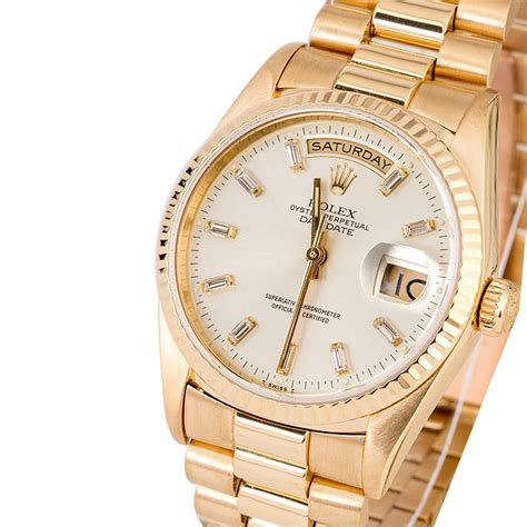 rolex president gold plate diamond replica|used rolex presidential watches.